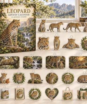 Limited-Edition Leopard Advent Calendar — 24-Day Countdown With Premium Acrylic Charms , Holiday Gift & Collectible Surprise