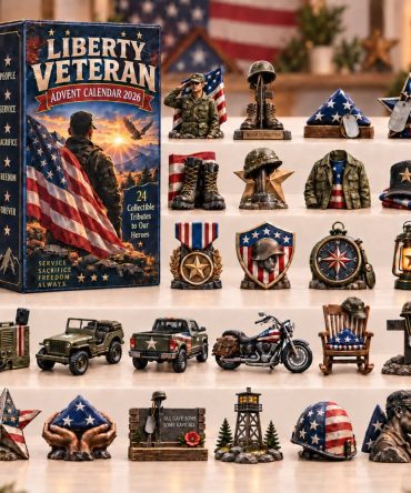 Liberty Veteran Holiday Advent Calendar 2026 — 24-Day Patriotic Countdown With Acrylic Flags & Service Charms, Veteran Appreciation Gift