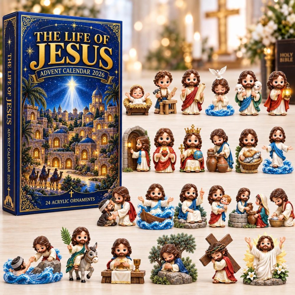 Life Of Jesus Advent Calendar 2026 — 24-Day Biblical Countdown With Acrylic Scripture Scene Charms, Faith-Focused Holiday Gift