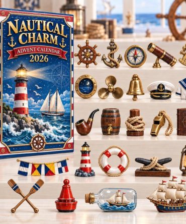 Lighthouse Nautical Advent Calendar 2026 — 24-Day Sea-Themed Countdown With Acrylic Lighthouse & Ocean Charms, Coastal Holiday Gift