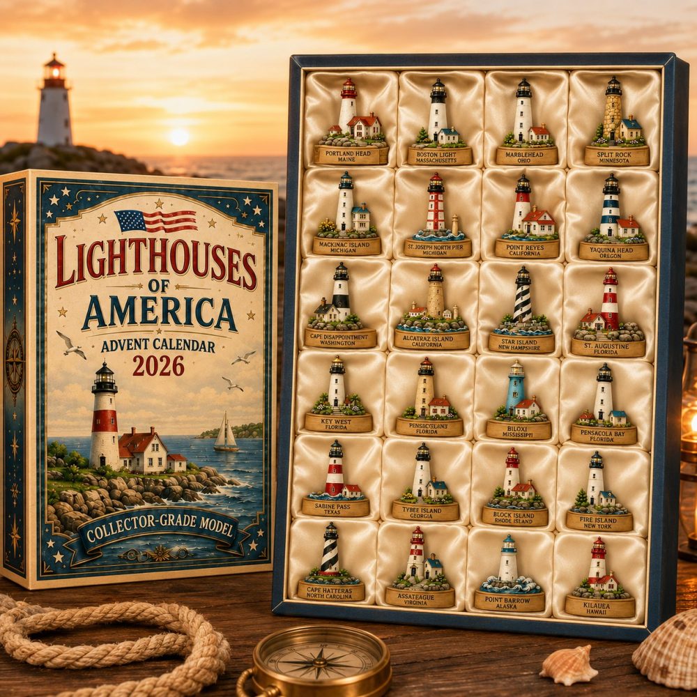 2026 Lighthouses Countdown Set – 24-Day Acrylic Charm Advent Gift For Nautical Fans & Coastal Home Decor