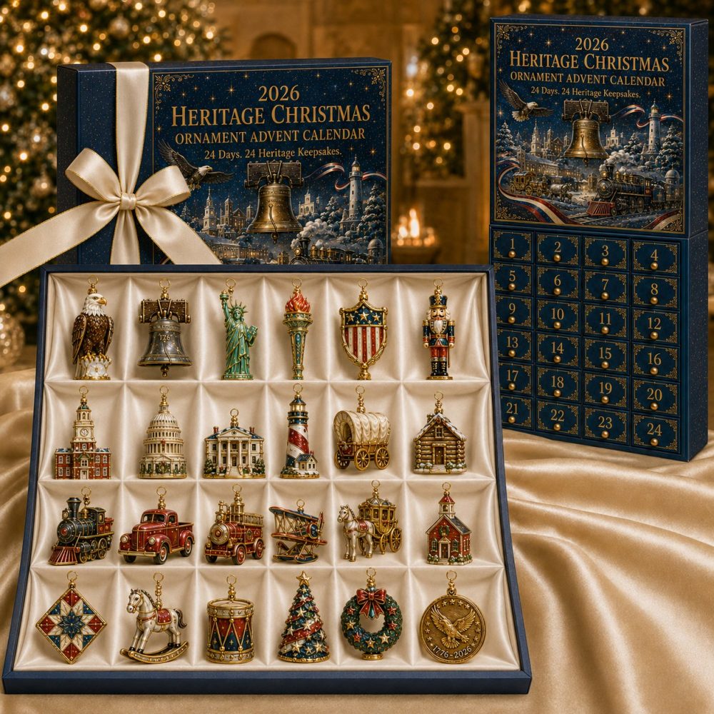 America 250Th Heritage Christmas 24-Day Advent Calendar 2026 — Anniversary Acrylic Charms, Patriotic Keepsake Countdown