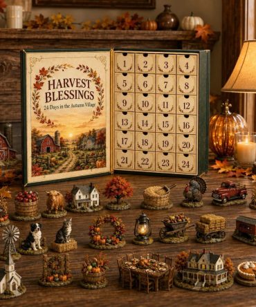 Harvest Blessings 24-Day Fall Countdown Calendar With 24 Acrylic Charms — 2026 Seasonal Décor, Thanksgiving Gifts & Family Countdown Fun
