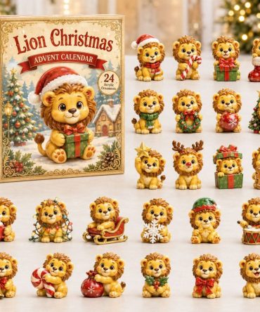2026 Lion Christmas Countdown — 24-Day Acrylic Charm Advent Calendar, Festive Holiday Gift For Animal Lovers & Collectors