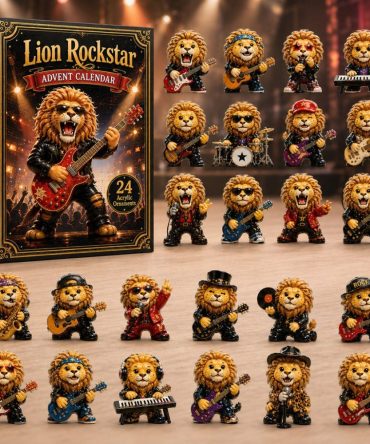 2026 Lion Rockstar Countdown — 24-Day Acrylic Charm Advent Calendar, Rock & Roll Animal Gift For Fans And Collectors