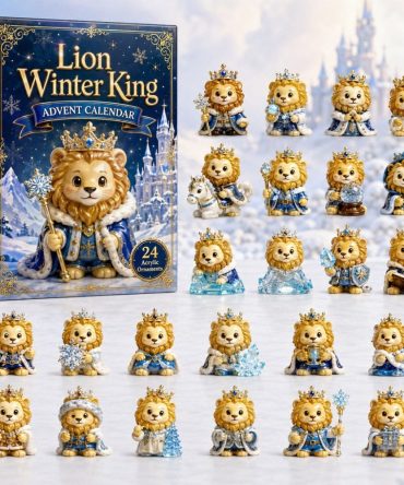 2026 Lion Winter King Countdown — 24-Day Acrylic Charm Advent Calendar, Regal Animal-Themed Holiday Gift & Collectible