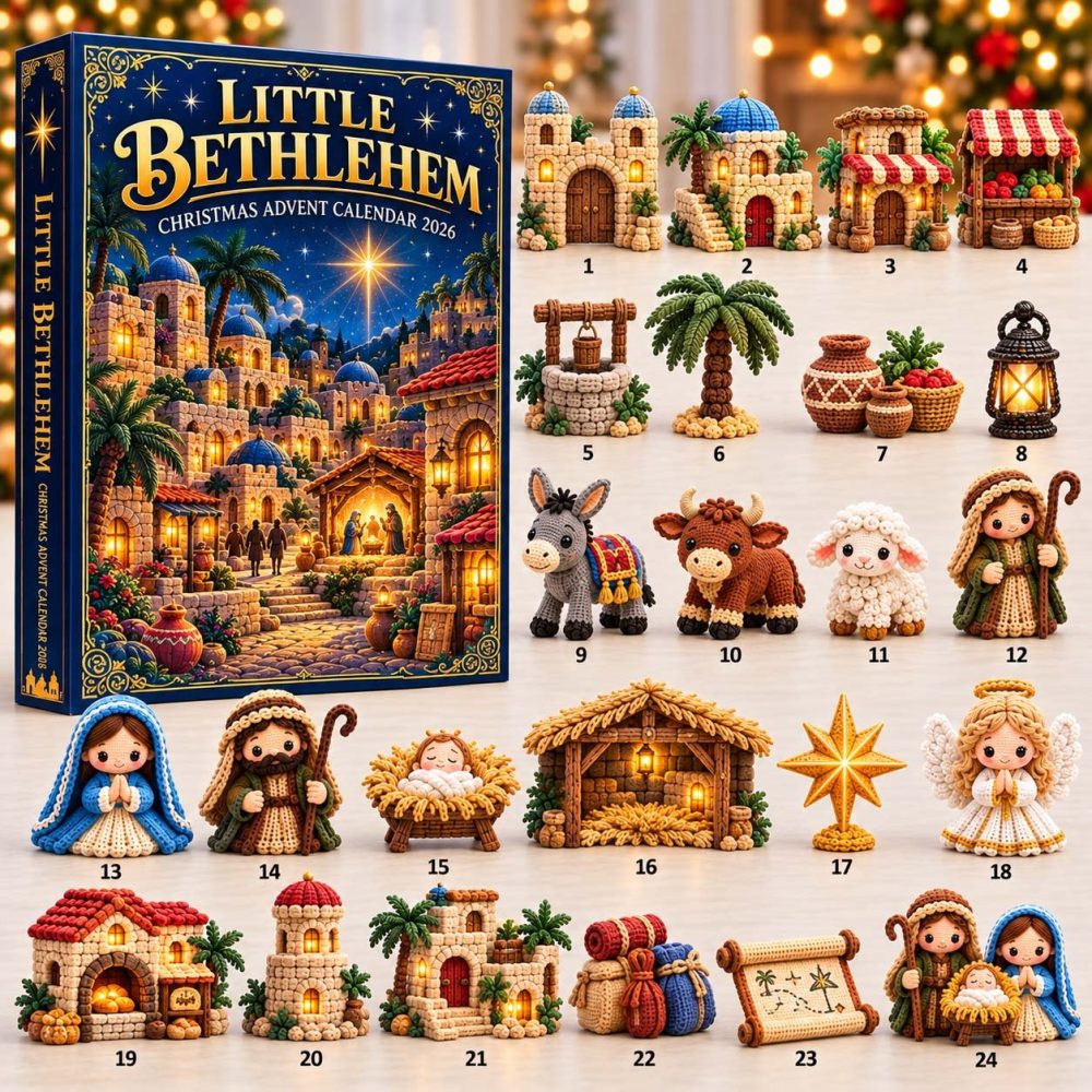 2026 Little Bethlehem Advent Calendar — 24-Day Acrylic Charm Nativity Countdown, Faith-Focused Holiday Keepsake