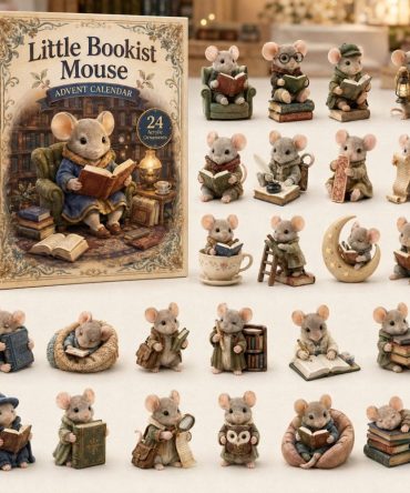 2026 Little Bookish Mouse Countdown — 24-Day Acrylic Charm Advent Calendar, Literary-Themed Holiday Gift For Kids & Readers