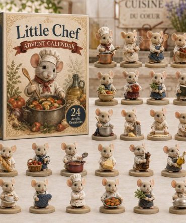 2026 Little Chef Mouse Countdown — 24-Day Acrylic Charm Advent Calendar, Cute Culinary-Themed Gift For Kids & Cooks