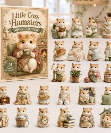 Adorable Cozy Hamsters 2026 Holiday Countdown - 24 Acrylic Animal Charms, Giftable Miniatures For Kids & Collectors