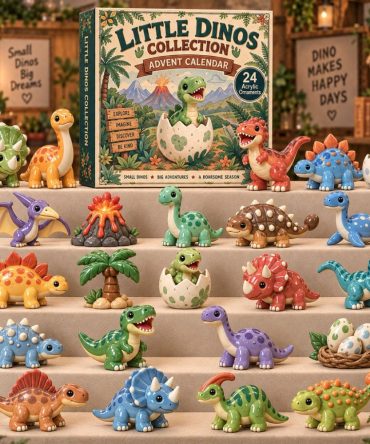 2026 Little Dinos Countdown Calendar — 24 Cute Mini Acrylic Dinosaur Charms, Adorable Holiday Advent Gift For Toddlers & Kids