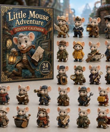 2026 Little Mouse Adventure Countdown — 24 Acrylic Charm Advent Calendar, Fun Travel-Themed Holiday Gift For Kids