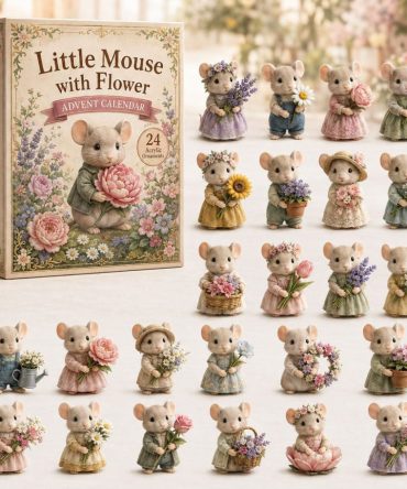2026 Little Mouse & Flower Countdown — 24-Day Acrylic Charm Advent Calendar, Cute Botanical Gift For Kids & Collectors