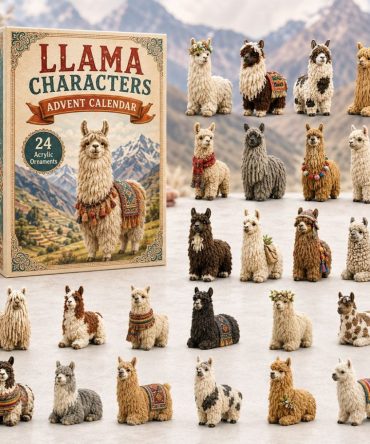 Charming Llama Characters Holiday Countdown 2026 - 24 Mini Acrylic Charms, Cute Collectible Gift For Llama Fans