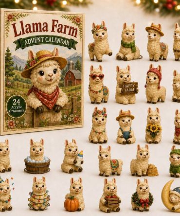 Limited Edition Llama Farm Holiday Countdown 2026 - 24 Surprise Acrylic Charms, Cute Farm Animal Gift