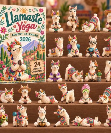 2026 Llamaste Yoga Advent Calendar - 24 Acrylic Llama Yoga Charms, Mindful Countdown Gifts For Yogis