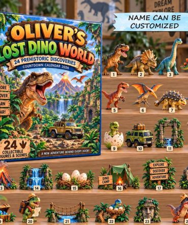 Lost Dino World 24-Day Countdown Calendar 2026 — Acrylic Dinosaur Charms, Interactive Gift For Kids & Dino Fans