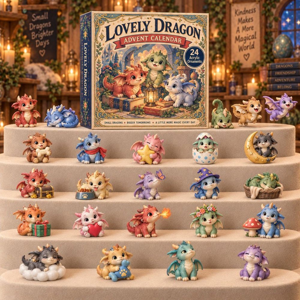 2026 Dragon Charm Countdown — 24-Day Collectible Advent Calendar With Acrylic Fantasy Charms, Holiday Gift
