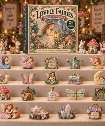 Lovely Fairies 2026 — 24-Day Charming Acrylic Fairy Charm Countdown For Advent, Ornaments & Gifts , Delightful Fantasy Holiday Set