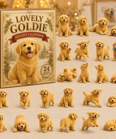 2026 Lovely Goldie 24-Day Advent Calendar With Premium Acrylic Charms - Charming Dog Collectible Countdown Gift For Pet Lovers