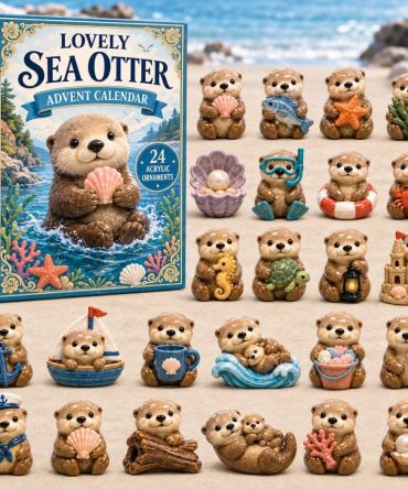 Lovely Sea Otter 24-Day 2026 Acrylic Charm Countdown - Adorable Marine Otter Holiday Calendar, Perfect Stocking Stuffer Gift