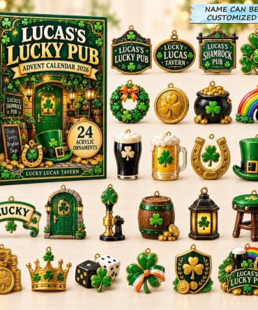2026 Lucky Pub Advent Calendar — 24-Day Acrylic Charm Countdown With Cozy Bar & Ale Icons, Fun Gift For Beer Lovers
