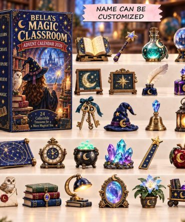 2026 Magic Classroom Advent Calendar — 24-Day Acrylic Charm Countdown With Wizard School & Teacher Themes, Fun Gift