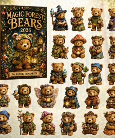 Magic Forest Bears 2026 Advent — 24-Day Enchanted Woodland Countdown With Acrylic Charms, Family-Friendly Seasonal Gift