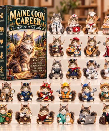 Career-Themed 24-Day 2026 Maine Coon Countdown Calendar — Acrylic Charm Set Celebrating Jobs, Hobbies & Cat-Loving Professionals