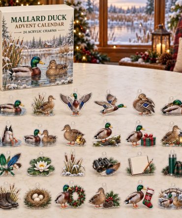 Mallard Duck 24-Charm Advent Calendar - Acrylic Duck Charms, Pond Wildlife Christmas Countdown Gift 2026