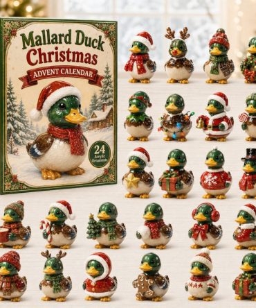 Holiday Mallard Duck Advent Countdown Calendar — 24 Festive Acrylic Charms, Collectible Duck Ornaments & Seasonal Gift Pack 2026