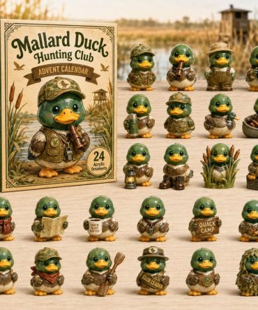 Exclusive Mallard Hunting Club Countdown Calendar — 24 Acrylic Collector Charms, Rustic Gift For Hunting Clubs & Teams Holiday 2026