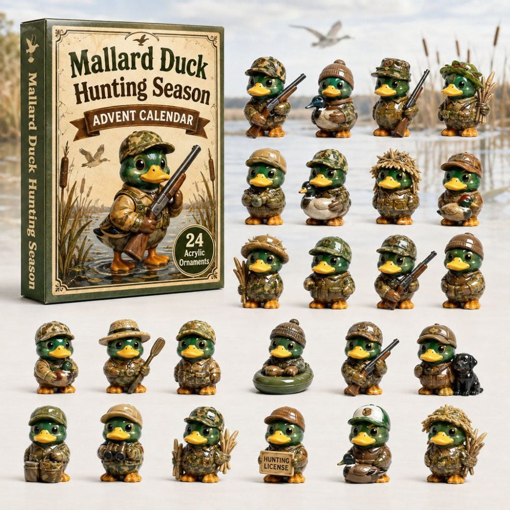 Limited Mallard Duck Hunting Countdown Calendar — 24 Collectible Acrylic Charms For Waterfowl Hunters, Gift-Ready Holiday 2026