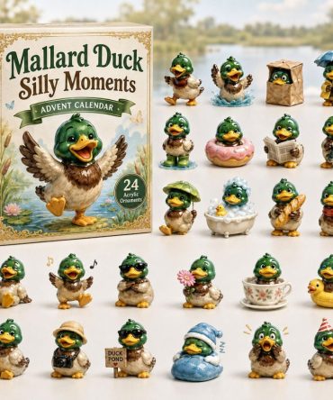 Mallard Duck Silly Moments Advent – 24-Day 2026 Acrylic Charm Countdown Calendar, Cute Duck Gift For Kids
