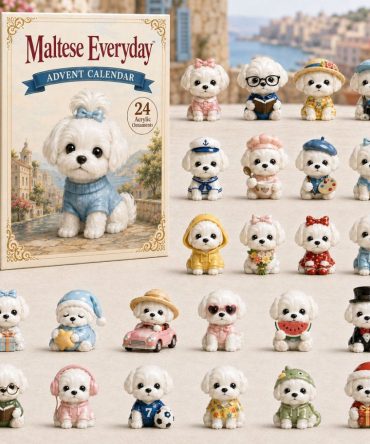 Everyday Maltese Moments 2026 Countdown — 24 Charming Acrylic Charms Advent Calendar, Cute Daily Surprises For Dog Fans