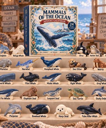 Ocean Mammal Advent Countdown Calendar 2026 — 24-Day Marine Mammals Acrylic Charm Collection, Educational Holiday Gift For Kids & Adults