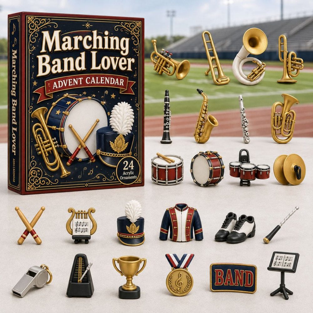 Marching Band Fan 2026 Advent Calendar — 24-Day Instrument & Music Acrylic Charms, Perfect Gift For Musicians & Students