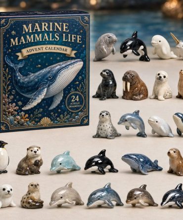 Marine Mammals 2026 Acrylic Charm Advent Calendar — 24-Day Ocean Countdown With Whales, Dolphins & Sea Life Collectibles