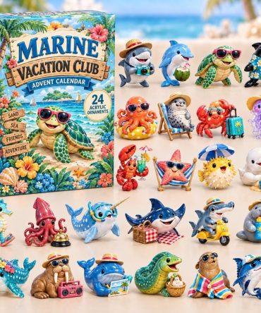 2026 Marine Vacation Club Advent Calendar — 24 Acrylic Charms & Beach-Themed Countdown Gift For Ocean Lovers