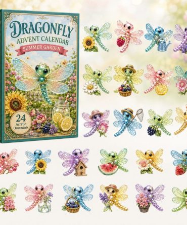 Meadow Dragonfly 2026 Advent Countdown — 24 Acrylic Dragonfly Charms, Nature-Inspired Holiday Calendar For Collectors