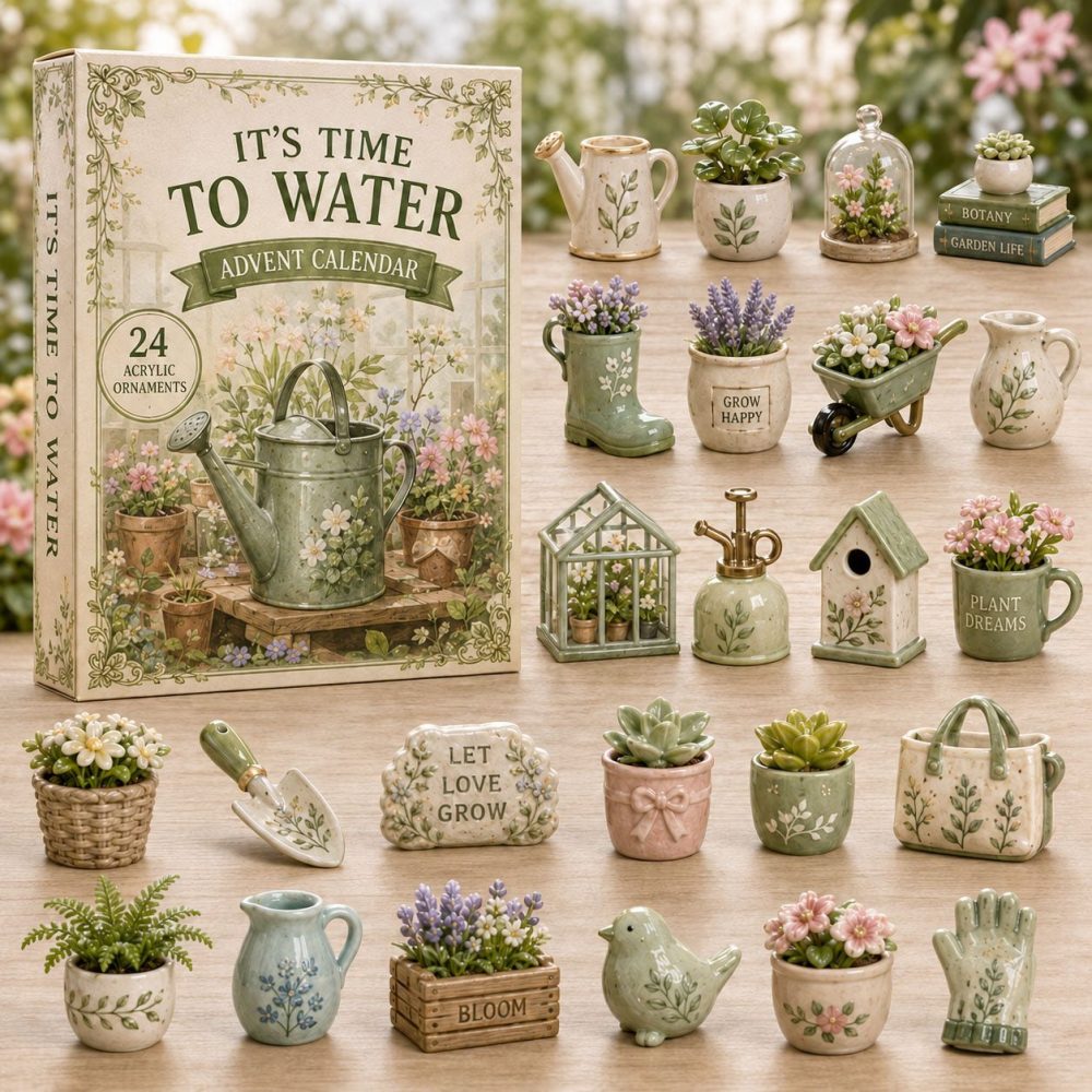 Meadow Garden 2026 — 24-Day Floral Advent Calendar With Acrylic Charms, Perfect Holiday Gift For Plant Lovers