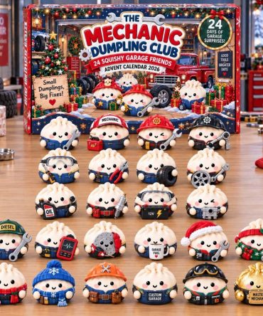 Mechanic Dumpling Club 2026 Advent Calendar — 24-Day Acrylic Charms Countdown, Automotive-Themed Holiday Gift & Decor