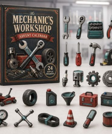 Mechanic Workshop 2026 Tools Countdown — 24 Miniature Tool Acrylic Charms Advent Calendar, Perfect Gift For Diy Fans