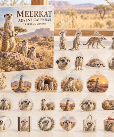24-Day Meerkat Holiday Countdown — Playful Acrylic Charm Advent, Meerkat Collectible Set For Parties & Stocking Stuffers