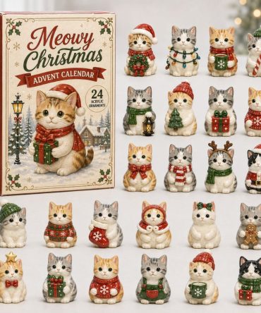 Meowy Christmas 2026 — 24-Day Cat Lover Advent Calendar With Adorable Acrylic Cat Charms, Perfect Holiday Gift