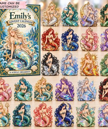 Mermaid Kingdom Advent Calendar 2026 - 24-Day Acrylic Charm Countdown, Royal Underwater Collectibles For Kids & Fans