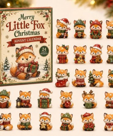 Whimsical Fox Holiday Countdown 2026 — 24-Day Acrylic Charm Advent Calendar, Cute Gift For Kids & Nature Lovers
