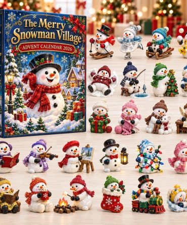 2026 Merry Snowman Village Advent Calendar - 24-Day Winter Countdown With Acrylic Charms, Festive Holiday Decor & Gift For Families