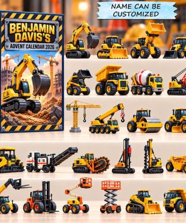 Mighty Build 2026 Builder Advent Calendar — 24-Day Acrylic Charm Countdown, Construction-Themed Gift For Kids & Makers