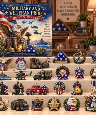 Military Veteran Pride Advent Calendar 2026 — 24-Day Patriotic Countdown With Acrylic Service & Honor Charms, Support Veterans Gift